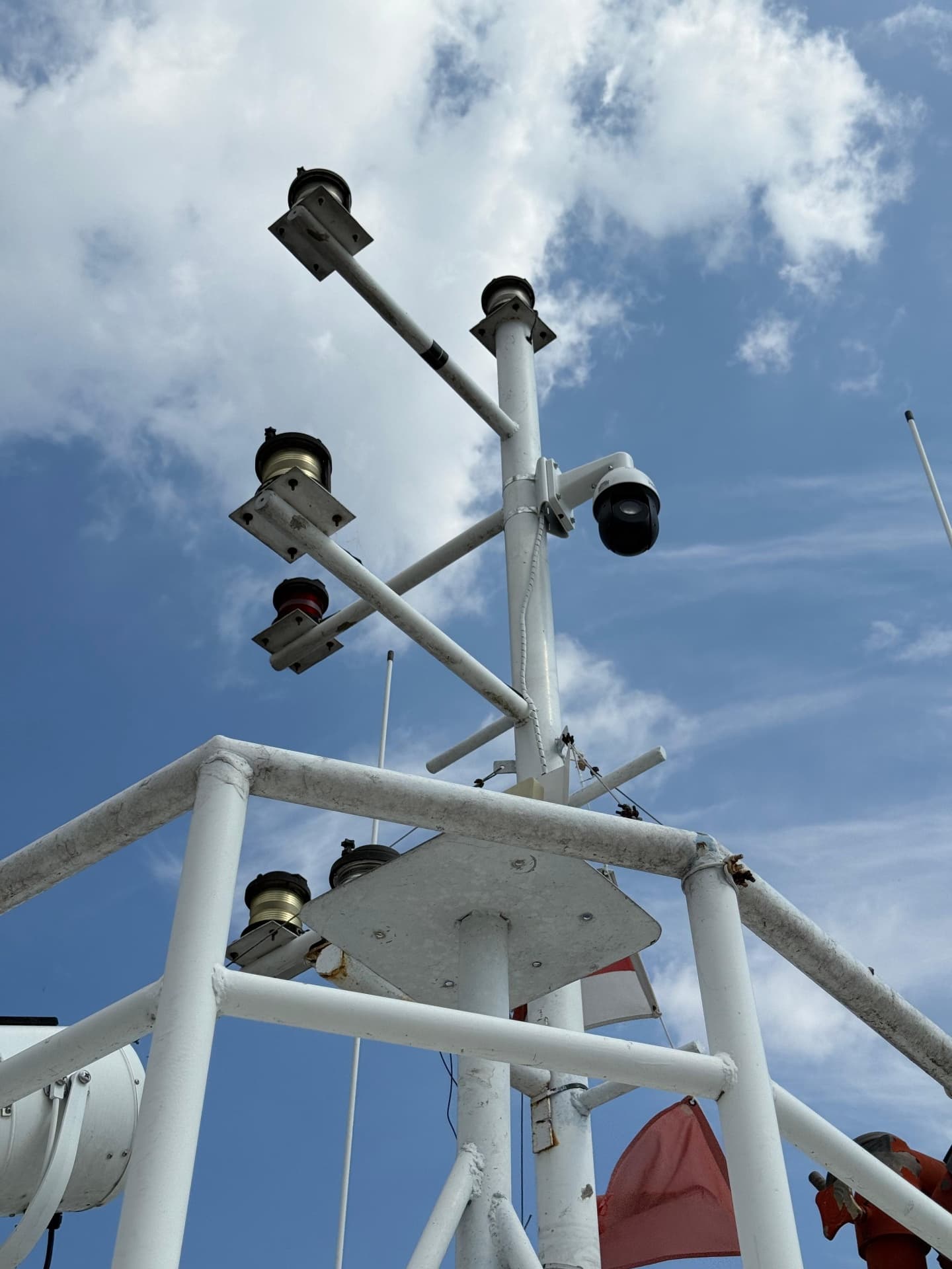 Câmera Speed Dome instalada em embarcação